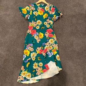 Beautiful Green Floral Print Dress